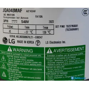 LG VRF Compressor TBZ36096001 JQA048MAF