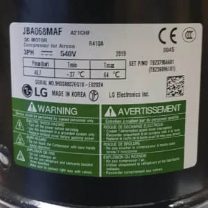 LG VRF Compressor TBZ36096101 JBA068MAF