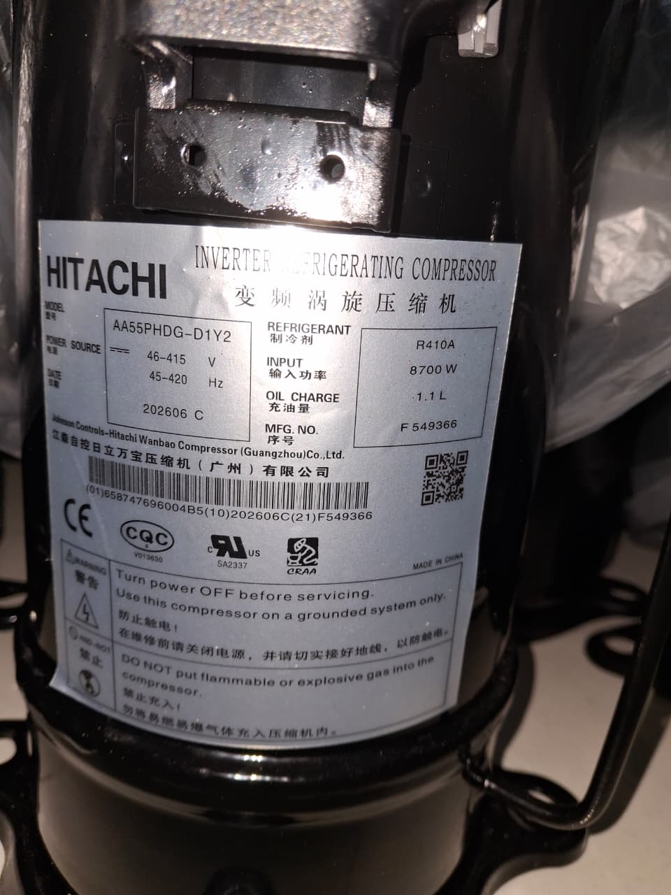 Hitachi Compressor AA55PHDG